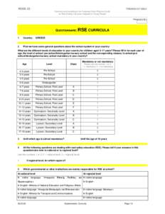 ROSE 25  TREN/E3[removed]Inventory and compiling of an European Good Practice Guide on Road Safety Education targeted at Young People Please don’t fill in