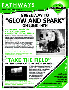 A NEWSLETTER OF THE MIDTOWN GREENWAY COALITION  Volume 19, Issue 1k April, May, June 2014 GREENWAY GLOW BIKE RIDE AND NORTHERN SPARK