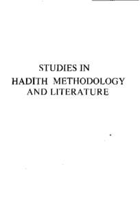 Mustafa Azami -- Studies in Hadith Metholodology and Litertuare.tif