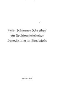 r  Pater Johannes Schreiber ein liechtensteinischer Benediktiner in Einsiedeln