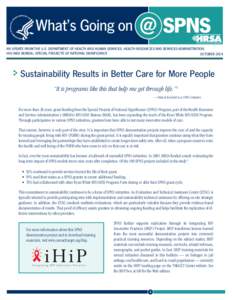 Sustainability Results in Better Care for More People