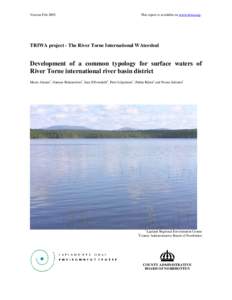 Torne River / Lake / Drainage basin / Peat / Typology / Water / Fluvial landforms / River Torne