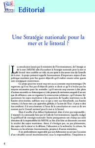 Editorial  Une Stratégie nationale pour la mer et le littoral ?  L