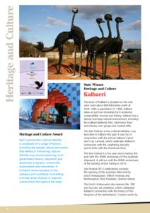 Heritage and Culture  State Winner Heritage and Culture  Kalbarri