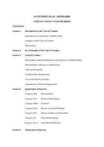 Corporations law / Private law / Standards Commission for Scotland / Ethical Standards in Public Life etc. (Scotland) Act / Board of directors / Bribery Act / Ministerial Code / Freedom of Information Act / Local government in Scotland / Business / Politics of the United Kingdom