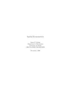 Spatial econometrics / MATLAB / Vector autoregression / Heteroscedasticity / Econometric model / Regression Analysis of Time Series / Economic model / Autoregressive conditional heteroskedasticity / Statistics / Econometrics / Time series analysis