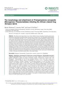 Parasite 2014, 21, 20  M. Theunissen et al., published by EDP Sciences, 2014 DOI: [removed]parasite[removed]RESEARCH ARTICLE