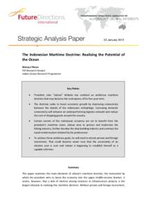 [removed]January 2015 The Indonesian Maritime Doctrine: Realising the Potential of the Ocean