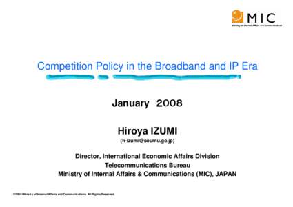 Microsoft PowerPoint - Final) Presentation Competiton_Policy_in_Japan_by_Mr__IZUMI.ppt [互換モード]