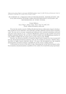 ”High Accuracy Atomic Physics in Astronomy”, IP/ITAMP workshop, August 7-9, 2006, The Harvard-Smithsonian Center for Astrophysics, Cambridge, MA, in honor of Prof. Micheal J. Seaton An overview of a parallel suite of