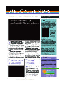 MEDCRUISE Newsletter Issue 43 Mar[removed]:22 Page 1  MedCruise News Bringing the Med together  Castellón to host the 44th