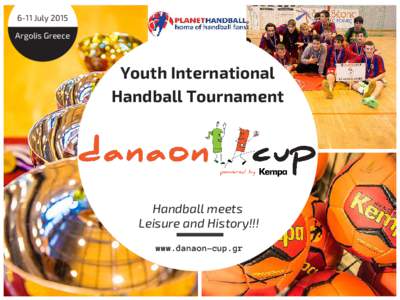 6-11 July 2015 Argolis Greece Youth International Handball Tournament