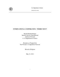 CHALLENGES AND OPPORTUNITIES IN INTERNATIONAL COMPETITION POLICY