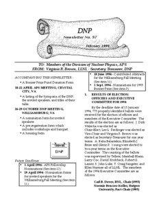 DNP Newsletter No. 97 February 1994