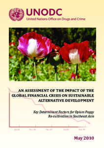 AN ASSESSMENT OF THE IMPACT OF THE GLOBAL FINANCIAL CRISIS ON SUSTAINABLE ALTERNATIVE DEVELOPMENT Key Determinant Factors for Opium Poppy Re-cultivation in Southeast Asia