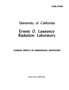 UCRL[removed]University of California Ernest