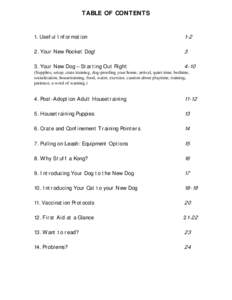 TABLE OF CONTENTS  1. Useful Information 1-2