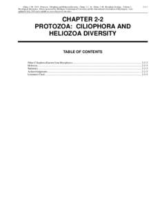 Glime, J. M[removed]Protozoa: Ciliophora and Heliozoa Diversity. Chapt[removed]In: Glime, J. M. Bryophyte Ecology. Volume 2. Bryological Interaction. Ebook sponsored by Michigan Technological University and the Internationa