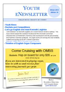 YOUTH  Winter 2013 ENEWSLETTER