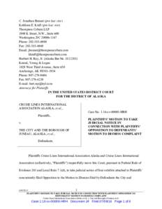 C. Jonathan Benner (pro hac vice) Kathleen E. Kraft (pro hac vice) Thompson Coburn LLP 1909 K Street, N.W., Suite 600 Washington, DCPhone: 