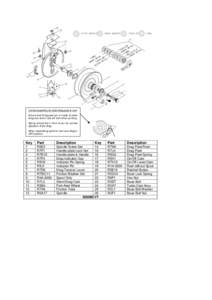 Correct assembly for silent drag pawl & cam Ensure that Drag pawl pin is inside of silent drag cam slot or reel will click when winding. Spring should be in front of pin for correct operation of the drag. When assembling