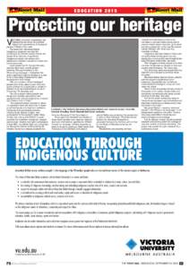 Koori Mail The Voice of Indigenous Australia Koori Mail  E D U C AT I O N 2 0 1 