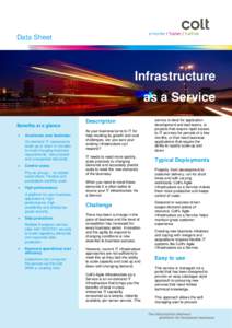 Data Sheet  Infrastructure as a Service Benefits at a glance 