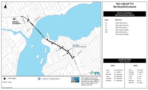 ¯  Taxi collectif T14 Ste-Rose/St-Eustache  ule