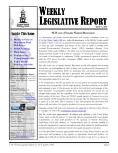 Weekly Legislative Report No. 15