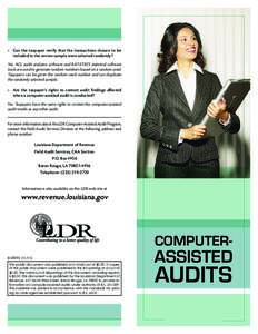 Risk / Business / Audit / Information technology audit process / Computer-aided audit tools / Auditing / Information technology audit / Accountancy