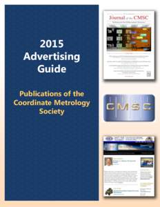 2015 Advertising Guide Publications of the Coordinate Metrology Society