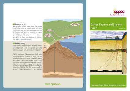 Carbon Capture and Storage – How? Leaflet 2 of 2 Storage of CO2 This consists of injecting the gas deep underground through a well into specific, gas-tight,