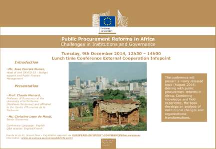 copyrights are : © Médiathèque de la Fondation Grameen Crédit Agricole / Philippe LISSAC  Public Procurement Reforms in Africa Challenges in Institutions and Governance  Introduction