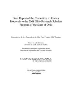 PROPOSAL TITLE:  OHIO HIGH PERFORMANCE COMPUTING (HPC) SCIENCE AND INDUSTRY CENTER
