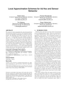 NP-complete problems / Dominating set / Unit disk graph / Connected dominating set / Graph coloring / Independent set / Polynomial-time approximation scheme / Bidimensionality / Domatic number / Graph theory / Theoretical computer science / Computational complexity theory