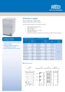 Resistenze a registri Serie: BWBW 602 (potenza continuativa massima: W) Resistenze a registri per impianti con convertitori di frequenza