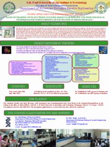 G.B. Pant University of Agriculture & Technology College of Basic Science & Humanities Department of Molecular Biology & Genetic Engineering INVITES APPLICATION FOR SUMMER TRAINING 2014 ON “HAND-ON TRAINING ON PLANT TI