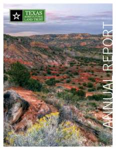 ANNUAL REPORT[removed] We work to conserve private working lands, and to raise awareness that the stewardship of