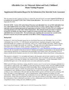 Education / Law / Child Abuse Prevention and Treatment Act / Child abuse / Needs assessment / Individuals with Disabilities Education Act / Foster care / Child protection / Violence / Health Resources and Services Administration / Family / Maternal and Child Health Bureau