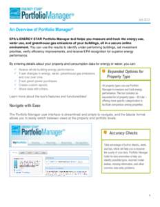 Energy Star Portfolio Manager: An Overview of Portfolio Manager
