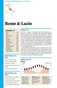 ©Lonely Planet Publications Pty Ltd  Rome & Lazio Why Go?  Rome............................ 66
