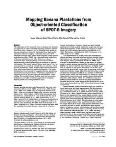 Mapping Banana Plantations from Object-oriented Classification of SPOT-5 Imagery