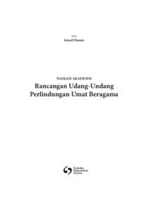 Naskah akademik RUU Penghapusan Diskriminasi Agama.indd