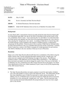 State of Wisconsin �ections Board