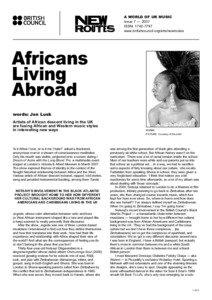 www.britishcoucil/arts/newroutes  Africans