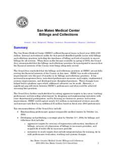 Microsoft Word - SM Medical Cntr Billings&Collections.doc