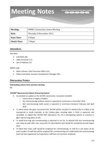 Microsoft Word - Meeting Notes - Community Liaison Group - 8 November 2012.docx