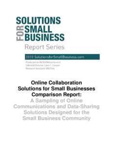 Microsoft Word - SFSB Online Collaboration Solutions Comparison Report