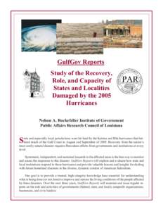 GulfGov Reports Study of the Recovery, Role, and Capacity of States and Localities Damaged by the 2005 Hurricanes