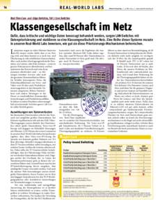 R E A L- W O R L D L A B S  14 Network Computing • 17. März 2004 • www.networkcomputing.de